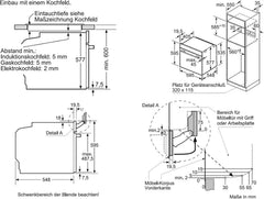 Bosch HMG7361B1, Serie 8 smarter Einbau-Backofen mit Mikrowellenfunktion, 60 x 60 cm, Made in Germany, Schwarz, Air Fry, Digitaler Bedienring, Touchdisplay, Automatikprogramme, Reinigungsunterstützung