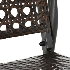 Outsunny Polyrattan Schaukelbank 2-Sitzer Braun