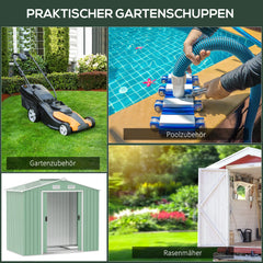 Outsunny Geräteschuppen mit Schiebetüren und Belüftung