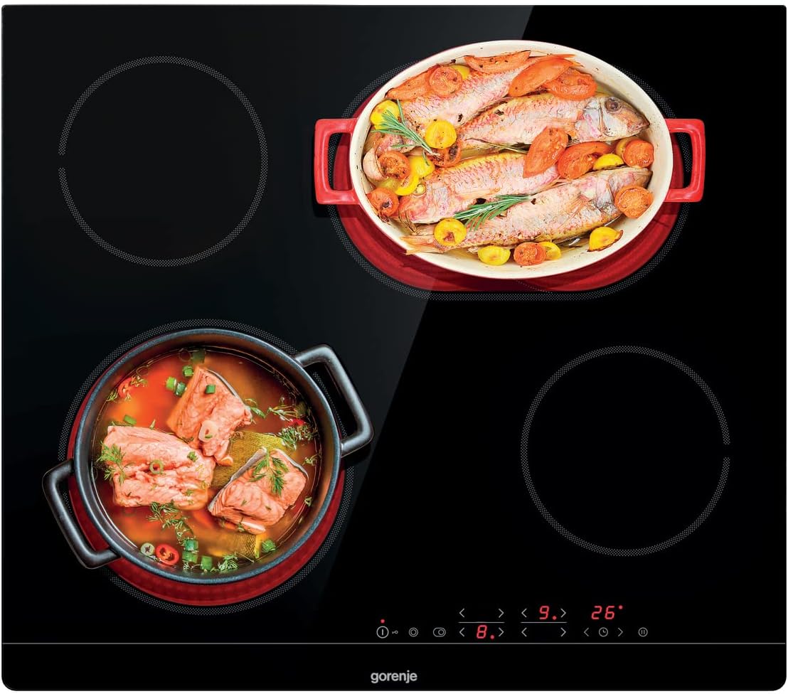 Gorenje GI6401BCE Induktions-Kochfeld / 60 cm/TouchControl/PowerBoost/Timer/ChildLock/Restwärmeanzeige/Schwarz