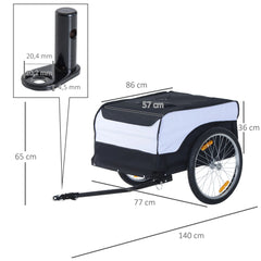 HOMCOM Fahrradanhänger faltbar große Transportbox