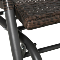 Outsunny Polyrattan Schaukelbank 2-Sitzer Braun