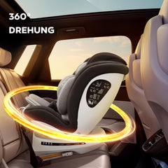 Miophy I-Size 360°drehbar Kindersitz, Gruppe 0+1/2/3, 0-12 Jahre, 40-150 cm, Baby Autositz mit isofix