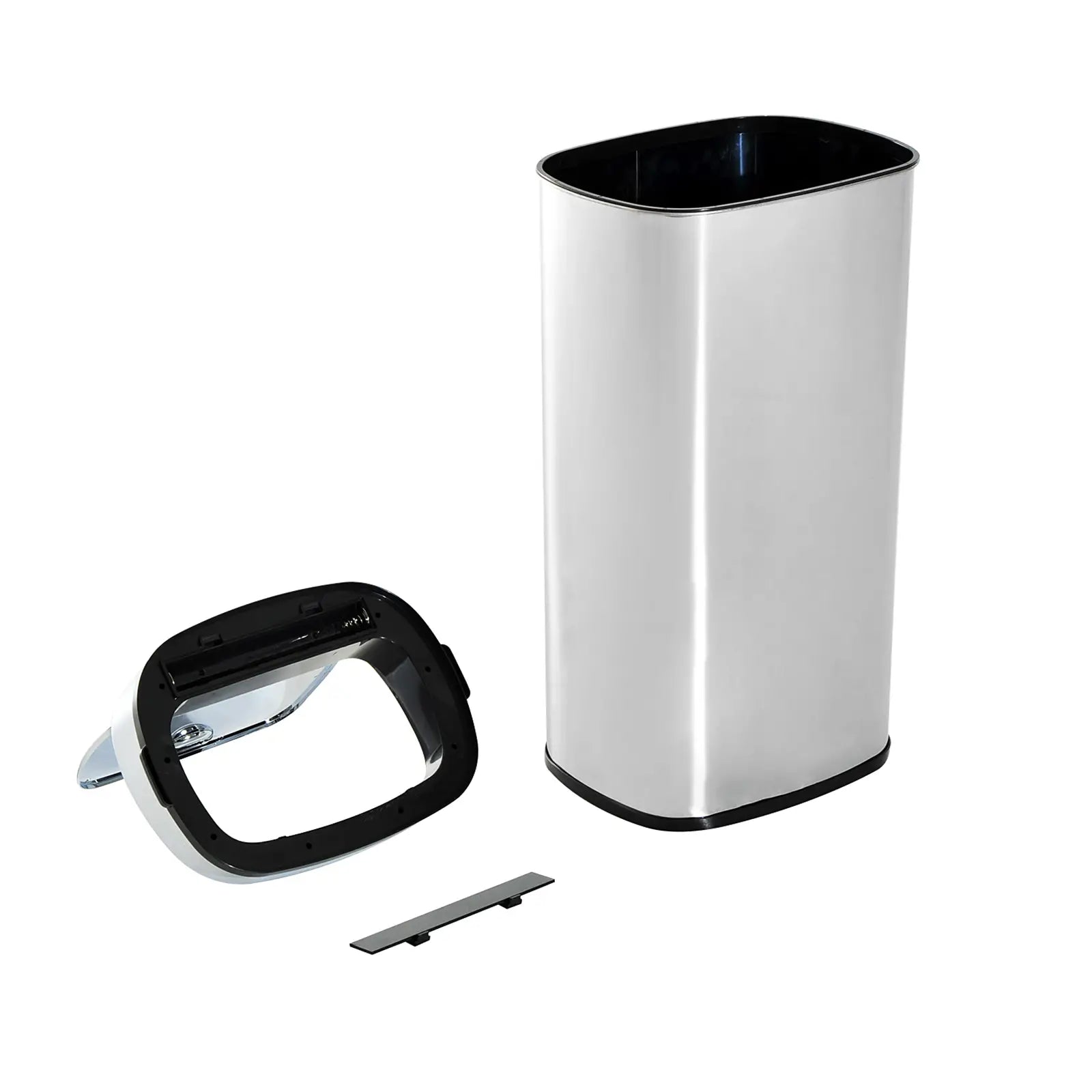 HOMCOM Automatik Mülleimer mit Sensor Abfalleimer Edelstahl
