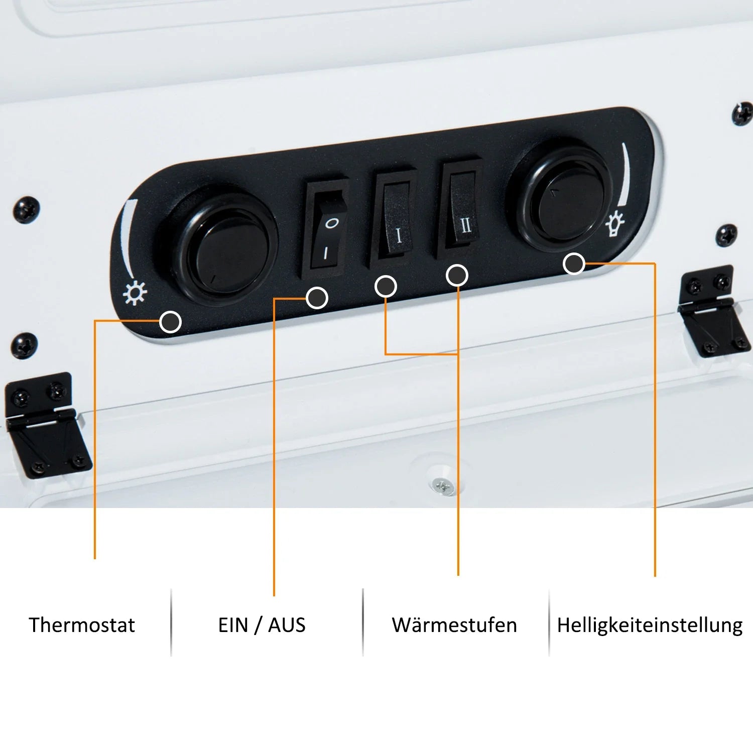 HOMCOM Elektrokamin Kaminofen Flammeneffekt Überhitzungsschutz Weiß