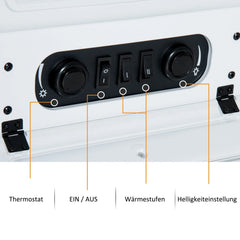 HOMCOM Elektrokamin Kaminofen Flammeneffekt Überhitzungsschutz Weiß