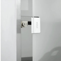 HOMCOM Medizinschrank abschließbar Tip-On Automatik Edelstahl