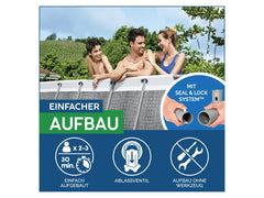 Power Steel™ Frame Pool Komplett-Set mit Filterpumpe, ca. L 412 x B 201 x L 122 cm