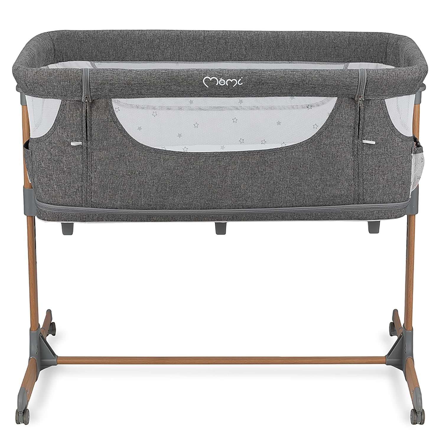 Momi SMART Bed 4-in-1 Kinderbeistellbetten bis 15 kg, Beistellbett für Babys mit Matratze, Höhenverstellbar