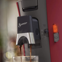 Philips Senseo Select CSA240/20 Kaffeepadmaschine (Kaffeestrkewahl Plus, Memo-Funktion, aus recyceltem Plastik), Schwarz Eco