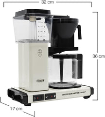 Moccamaster KBG Select, Kaffeemaschine, Retro Kaffeemaschine, Filterkaffee, Off-White, 1.25L