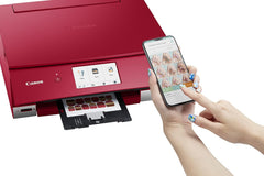 Canon PIXMA TS8351a Drucker Farbtintenstrahl Multifunktionsgerät DIN A4 (Scanner, Kopierer, 4.800 x 1.200 dpi, 6 separate Tinten, USB, WLAN, AirPrint, Duplexdruck, 2 Papierzuführungen, 5 GHz), weiß