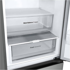 LG GBV22NCCEP Kühl-/Gefrierkombination – Smart Inverter Compressor, Total No Frost, Modern Flat Door Design, Matt Schwarz Metallic, Energieeffizienz A
