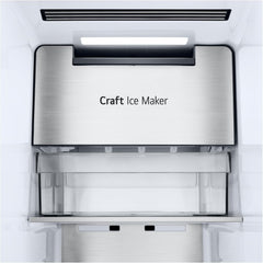 LG GSGV81PYLL Side by Side Kühlschrank, Klasse E, 635 L, Instaview, Kühlschrank mit Gefrierfach, Eis-, Crushed Ice- Wasserspender, Total NoFrost, Smart Inverter Kompressor, Wi-Fi