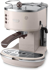 De'Longhi Icona Vintage ECOV 311.GR – Espresso Siebträgermaschine im RetroLook, Espressomaschine mit manuellem Milchaufschäumer, für Kaffeepulver oder ESE Pads, 1,4 l Wassertank, grün