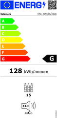 Kalamera Getränkekühlschrank, Bierkühlschrank mit Touch-Bedienfeld, 3-18°C Kühlzone, Flaschenkühlschrank 86 Liter, Blaue LED-Innenbeleuchtung, 41 dB, KRC-86GE