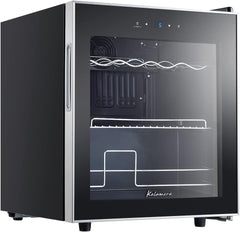 Kalamera Getränkekühlschrank, Bierkühlschrank mit Touch-Bedienfeld, 3-18°C Kühlzone, Flaschenkühlschrank 86 Liter, Blaue LED-Innenbeleuchtung, 41 dB, KRC-86GE