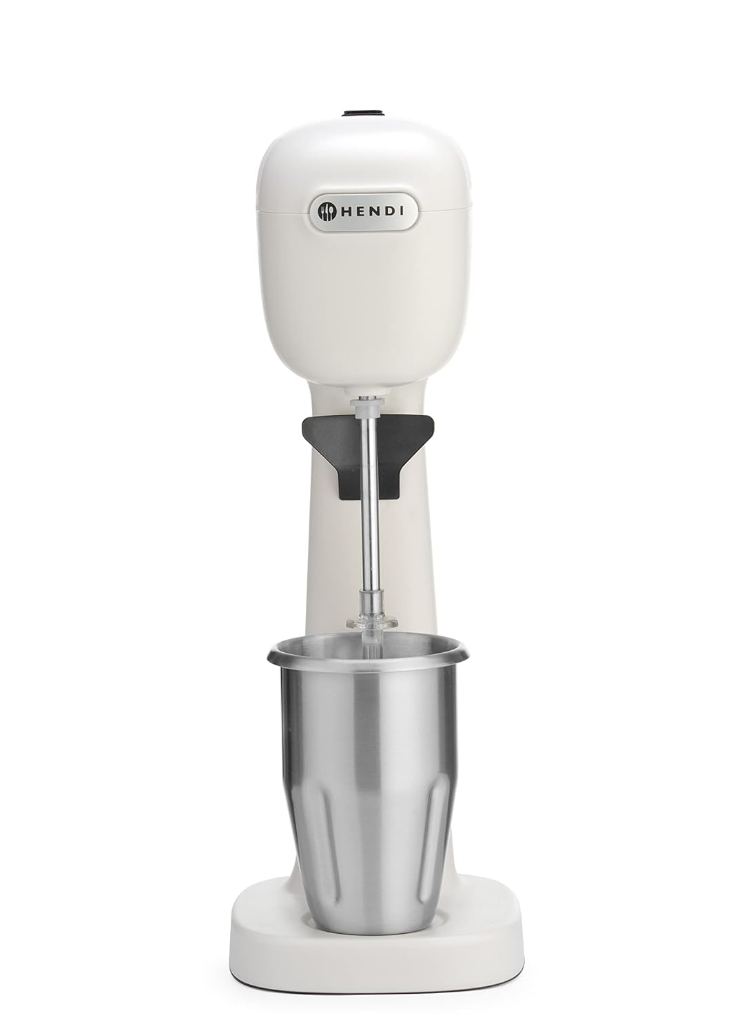 HENDI Milchshake Maker, Inkl. 2 Mixbechers (Edelstahl und Polykarbonat) und 4 austauschbaren Rührwerken, Drink mixer, Frappés, Getränkemixer, 230V/400W, 170x196x(H)490mm, Karamell