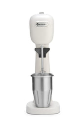 HENDI Milchshake Maker, Inkl. 2 Mixbechers (Edelstahl und Polykarbonat) und 4 austauschbaren Rührwerken, Drink mixer, Frappés, Getränkemixer, 230V/400W, 170x196x(H)490mm, Karamell