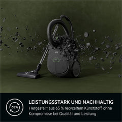 AEG CLEAN 6000 AB61C2DB Staubsauger mit Beutel / hohe Saugleistung / inkl. Polsterdüse / 50 % Recyclingkunststoff / ideal für Haustierbesitzer / Reinigen von Polstern / 12 m Kabel / 750 W / Blau