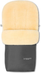 Hofbrucker Lammfell-Fußsack Putzi Kinderwagen, Buggy/Winterfußsack wind- & wasserabweisend/Warmer Fußsack Oberteil abnehmbar/echtes Lammfell/Made in Germany