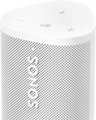 Sonos Roam 2 | Leichter, mobiler und wasserdichter Speaker mit Bluetooth, WLAN, mindestens 10 Stunden Akkulaufzeit und Voice Control für drinnen und draußen - Weiß