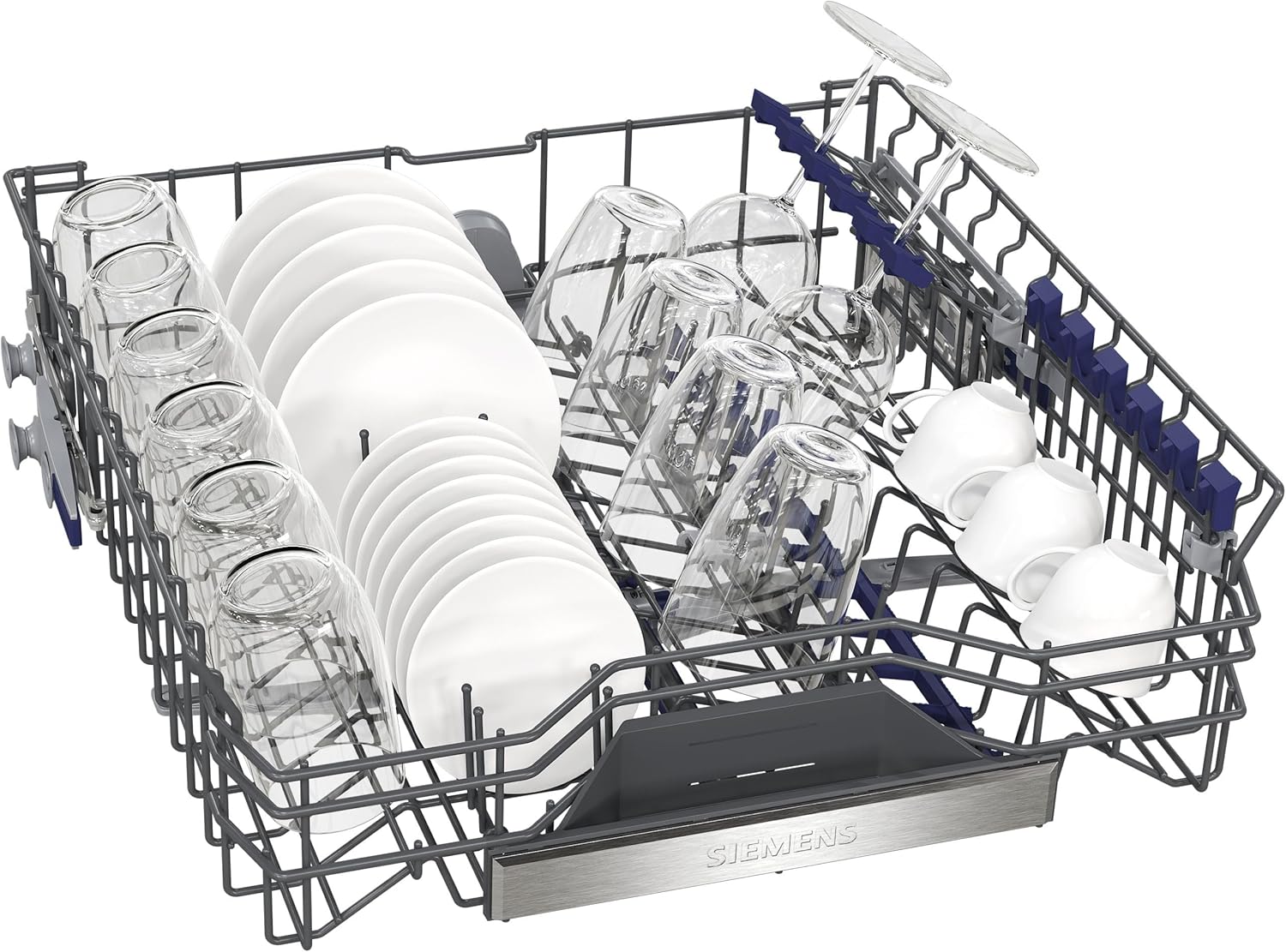 Siemens SX95EX12CE, iQ500 Smarter Geschirrspüler, Vollintegrierte Spülmaschine, 60 cm, Made in Germany, XXL, Besteckschublade, Extra leise, varioSpeed,autoOpen dry, glassZone, varioScharnier