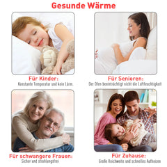 HOMCOM Elektrokamin mit Flammeneffekt & 2 Heizstufen