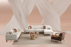 Lyke 3 Sitzer Bettsofa - Sahne