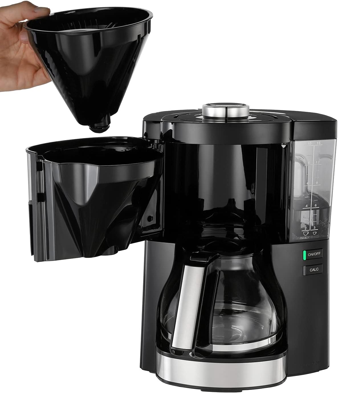 Melitta Look Perfection - Filterkaffeemaschine - mit Thermokanne - Tropfstopp - 10 Tassen - Schwarz (1025-16)