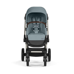 CYBEX Gold Kinderwagen EOS Lux 2-in-1 mit Babyschale Aton B2 i-Size und Babyschalen-Adapter, Reisesystem, Ab Geburt bis 22 kg (ca. 4 Jahre), Moon Black (Schwarz)