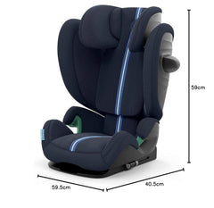 CYBEX Gold Kinder-Autositz Solution G i-Fix, Für Autos mit und ohne ISOFIX, Ab ca. 3 bis 12 Jahre (100 - 150 cm), Ab ca. 15 bis 50 kg, Lava Grey