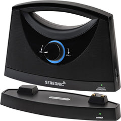 SEREONIC Tragbare Kabellose TV Lautsprecher für Smart TV – Idealer Lautsprecher für Fernseher ohne Dröhnenden Klang – Kabelloser TV Lautsprecher für Hörbeeinträchtigte und Senioren – Reichweite 30 m