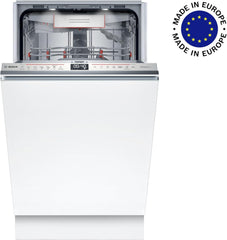 Bosch SPV2IKX10E Serie 2 Smarter Geschirrspüler vollintegriert, 45 cm breit, Besteckkorb, Extra Trocknen auf Knopfdruck, InfoLight roter Lichtpunkt am Boden, AquaStop Schutz gegen Wasserschäden, Weiß