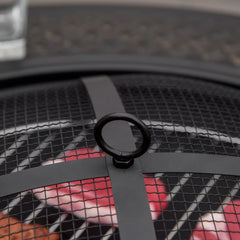 Outsunny Feuerschale BBQ-Grill 2-in-1 Bronzeoptik
