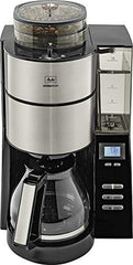 Melitta AromaFresh - Filterkaffeemaschine - mit Glaskanne - integriertes Mahlwerk - Timer Funktion - 10 Tassen - Pure Black