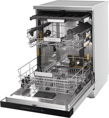 Bauknecht B7F HP43 XA Freistehender Geschirrspüler/ 60 CM/ 15 Maßgedecke/PowerClean Pro-Effektive Hochdruckdüsen/Natural Dry-Automatische Türoffnung-Bessere Trocknung/Maxi Space-Mehr Innenraum