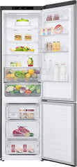 LG GBV22NCCEP Kühl-/Gefrierkombination – Smart Inverter Compressor, Total No Frost, Modern Flat Door Design, Matt Schwarz Metallic, Energieeffizienz A