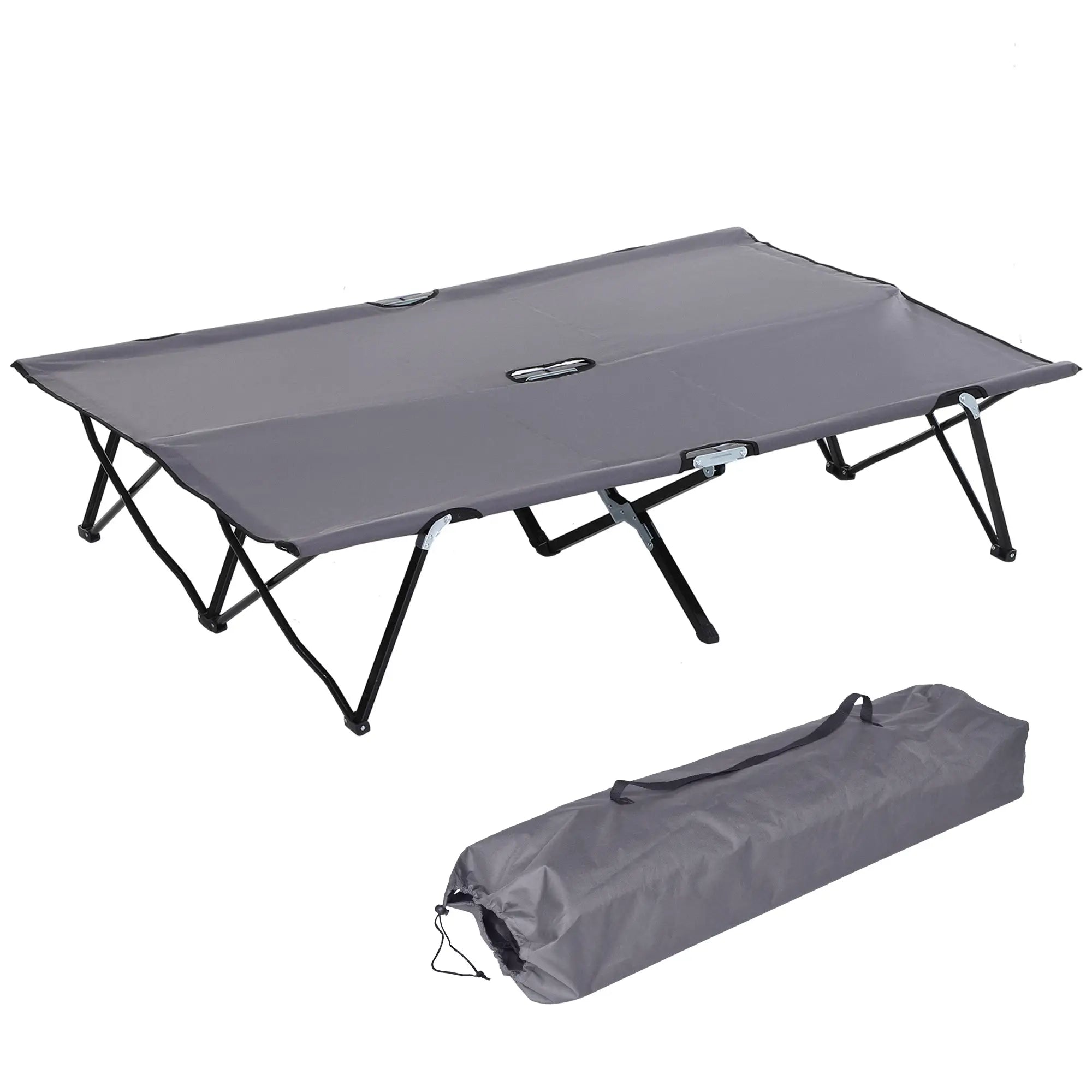 Outsunny Campingbett klappbar für 2 Personen erhöht faltbar