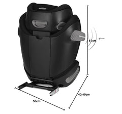 CYBEX Gold Kindersitz Solution S2 i-Fix, Für Autos mit und ohne ISOFIX, 100 - 150 cm, Ab ca. 3 bis 12 Jahre (15 - 50 kg), Lava Grey