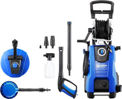 Nilfisk bar Hochdruckreiniger mit Induktionsmotor (inkl. Patio Cleaner Flächenreiniger und rotierende Bürste) E145.4-9 blau
