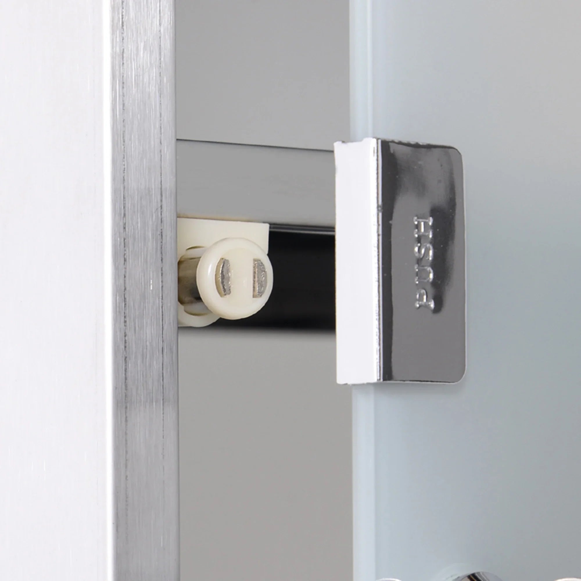 HOMCOM Medizinschrank abschließbar 3 Fächer Edelstahl
