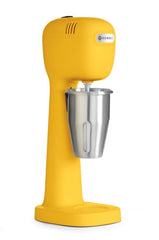 HENDI Milchshake Maker, Inkl. 2 Mixbechers (Edelstahl und Polykarbonat) und 4 austauschbaren Rührwerken, Drink mixer, Frappés, Getränkemixer, 230V/400W, 170x196x(H)490mm, Karamell