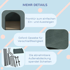 PawHut Hundehütte 81x54x78 cm mit Mesh-Fenster & Tragetasche
