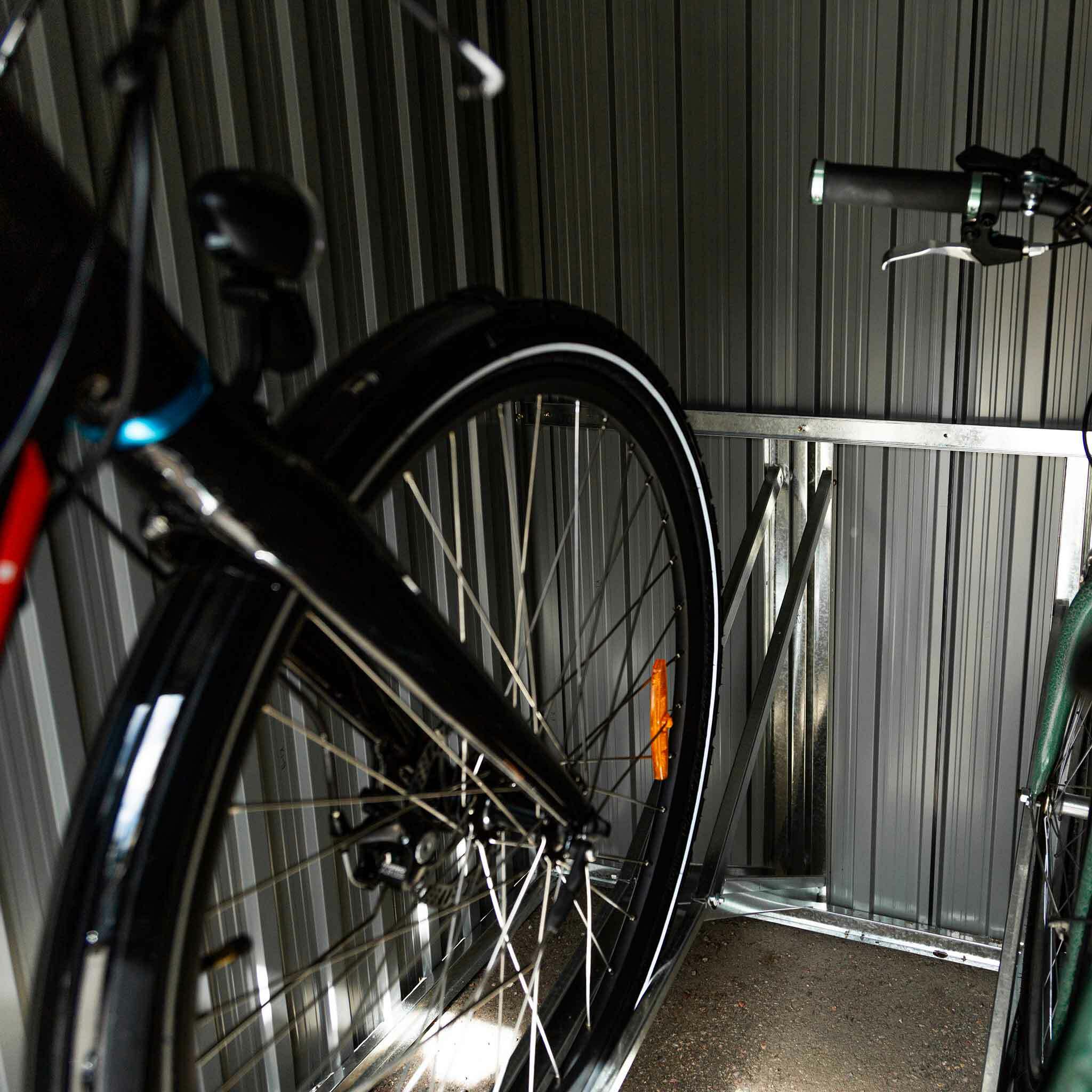 Fornorth Fahrradgarage für zwei Fahrrder 142x198x157cm, Dunkelgrau