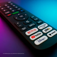 DYON Smart 40 VX-2-40 Zoll (100 cm) Full-HD Smart TV mit HD Triple Tuner (DVB-C/-S2/-T2), App Store, Prime Video, Netflix, YouTube, DAZN, Disney+, waipu.TV, Hotelmodus