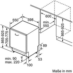 NEFF S157YCX03E, N 70, Smarter Geschirrspüler Vollintegriert, 60 cm, Besteckschublade, Made in Germany, Zeolith-Trocknung, besonders leise Spülmaschine, höhenverstellbarer Oberkorb, starker Sprühdruck