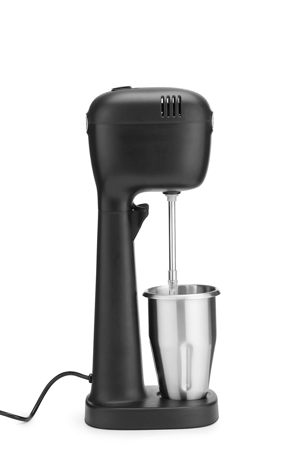 HENDI Milchshake Maker, Inkl. 2 Mixbechers (Edelstahl und Polykarbonat) und 4 austauschbaren Rührwerken, Drink mixer, Frappés, Getränkemixer, 230V/400W, 170x196x(H)490mm, Karamell
