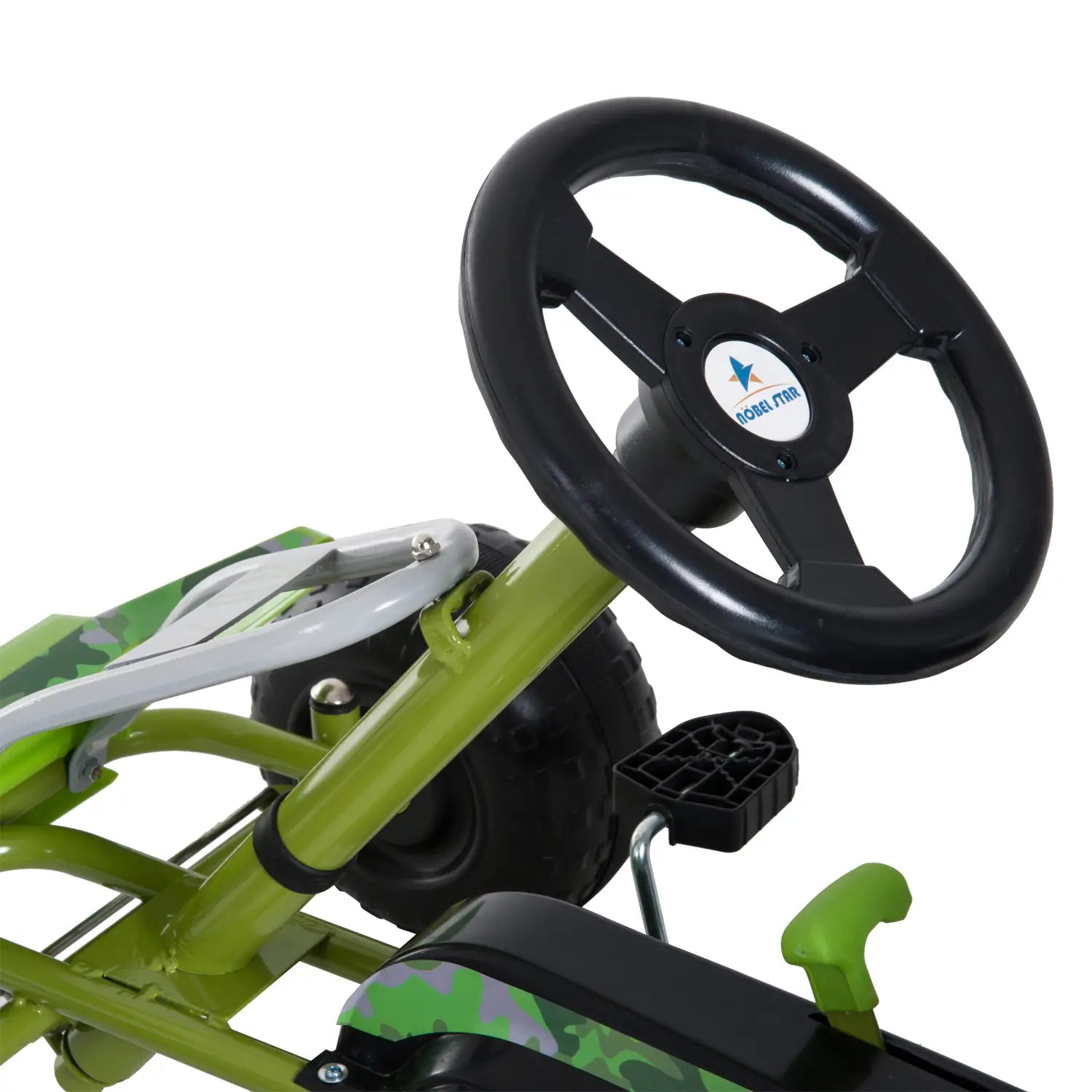 HOMCOM Kinder Go Kart Tretauto Offroad-Design verstellbarer Sitz