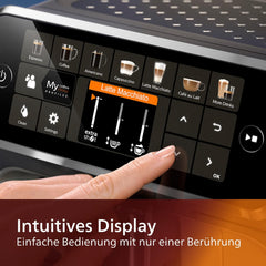 Philips Serie 5400 Kaffeevollautomat – LatteGo Milchsystem, 12 Kaffeespezialitten, Intuitives Display, 4 Benutzerprofile, Chrom (EP5447/90)